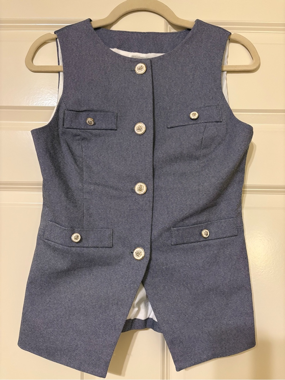 NWOT Joie Denim Blue Vest Blouse Top
